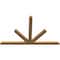 Ekena Millwork Saratoga Timber Gable Bracket, Western Red Cedar, 108"W x 68"H x 3 1/2"D x 5 1/2"F, 15/12 Pitch GBW108X68X0406SAR00SWR - alternate 5
